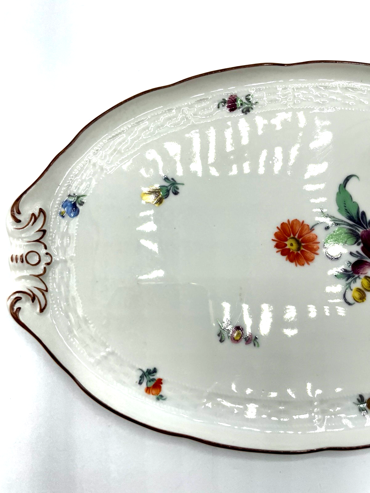 Antik Nymphenburg Porzellan Tablett handbemalt Konfekt Teller Petit Four Konfekt2