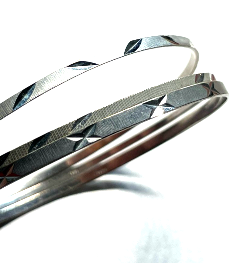 333 Gold 8 K Gold Weißgold 3  klassische Armreifen Armschmuck elegant solide9