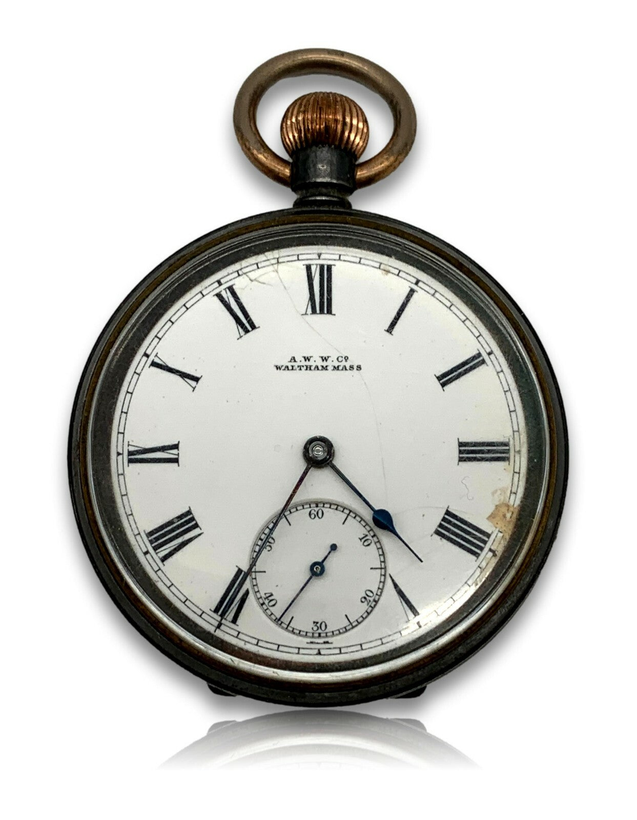 Waltham Mass - antike Taschenuhr um 1900 - kleine Sekunde - Lepine Kaliber 18990