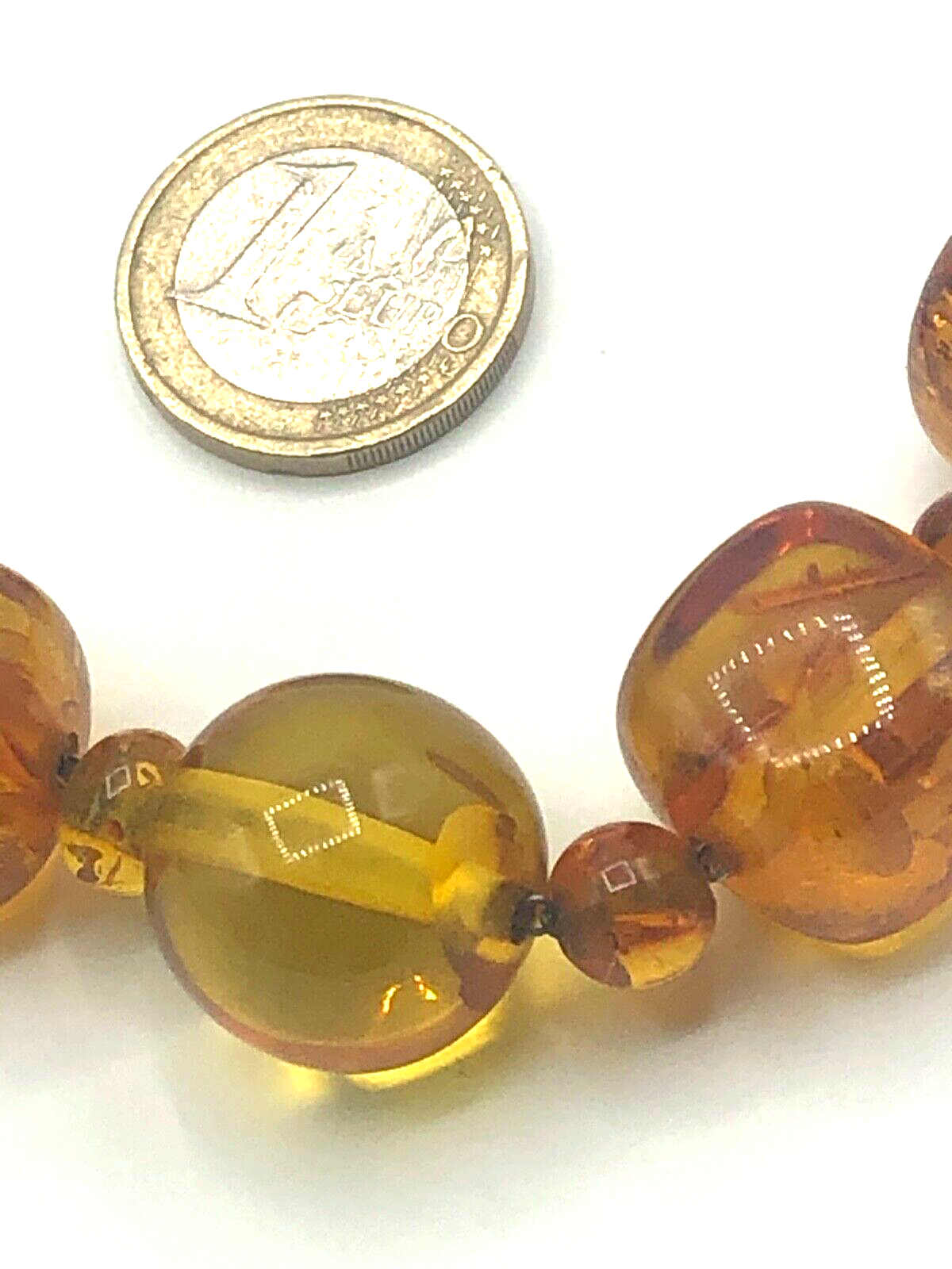 Vintage stattliche Bernstein Kette 925 Silber amber necklace 37 Gramm L 58 cm3