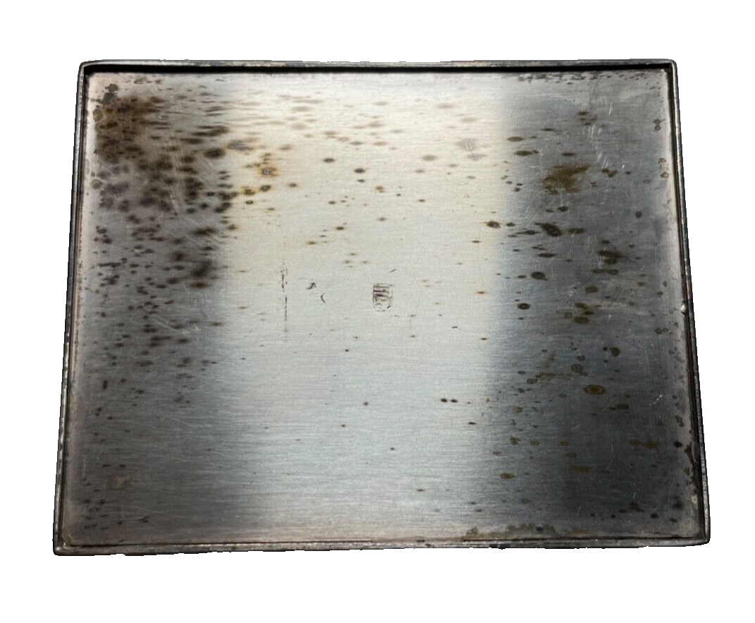 Kleine alte Erhard & Söhne Schatulle Silber farb. Putten Engel Dekor rar Metall4