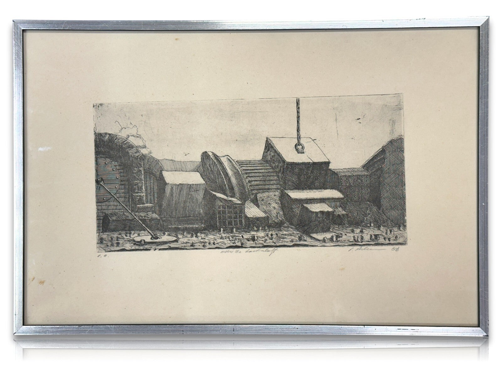 Peter Ackermann 1934-2007 - Radierung - Mitte der Landschaft 1968 - E.A Ausgabe0