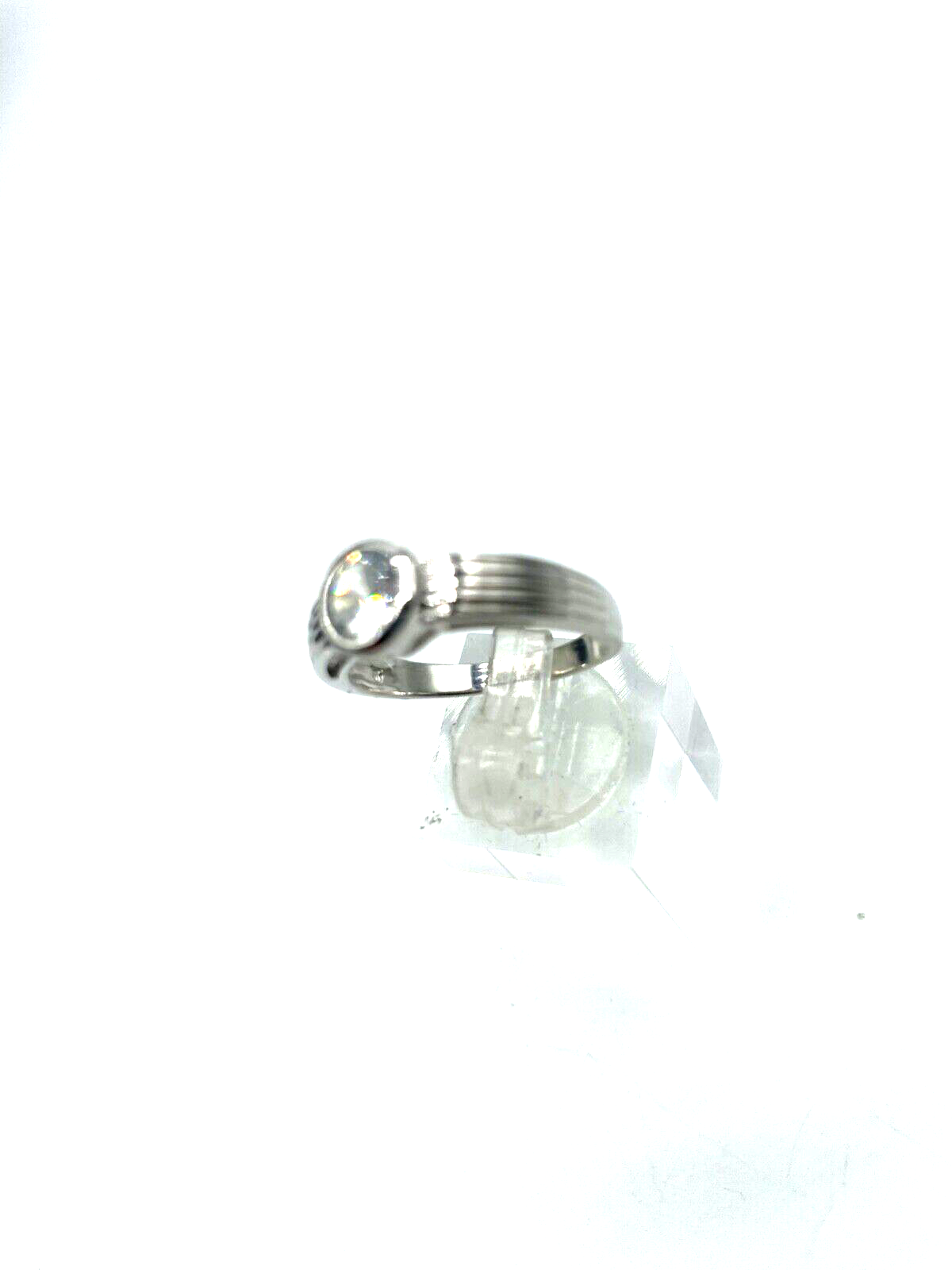 Solider 925 Silber Ring Bandring Solitär Zirkonia Ø 6 mm  RG 60 Ø 19 mm unisex7