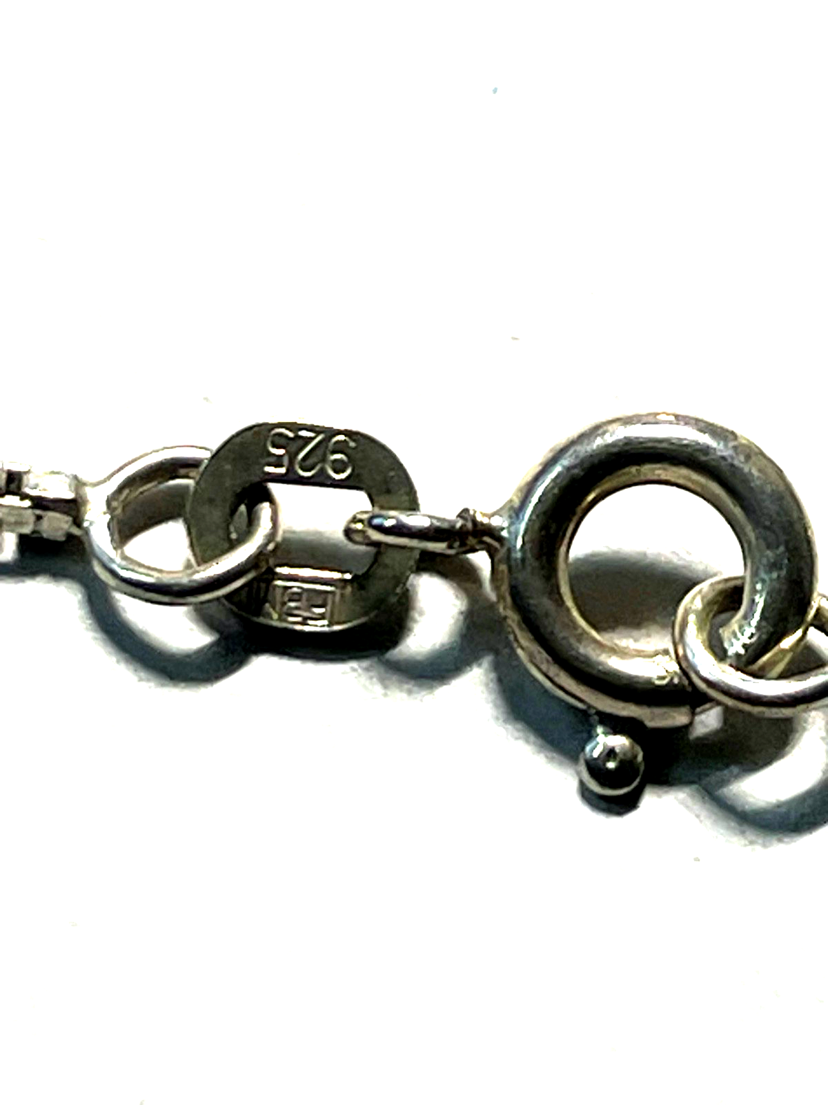 Vintage 50 cm FBM Sterling Venezianerkette Blautopas Topas Anhänger Handarbeit5