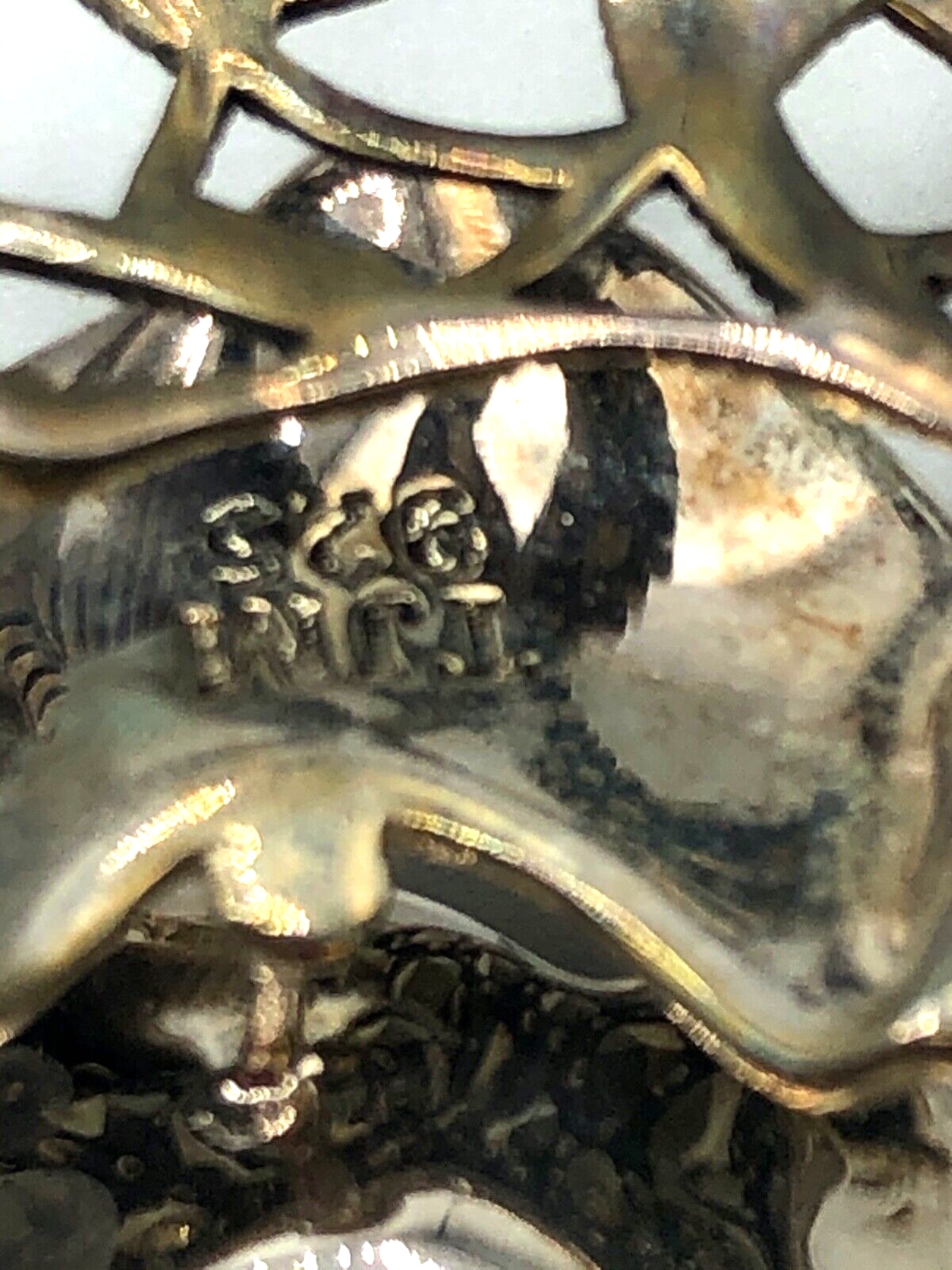 Mega TJM 925 Silber Anhänger Brosche Rose Markasiten Zirkonia + Kette Handarbeit6