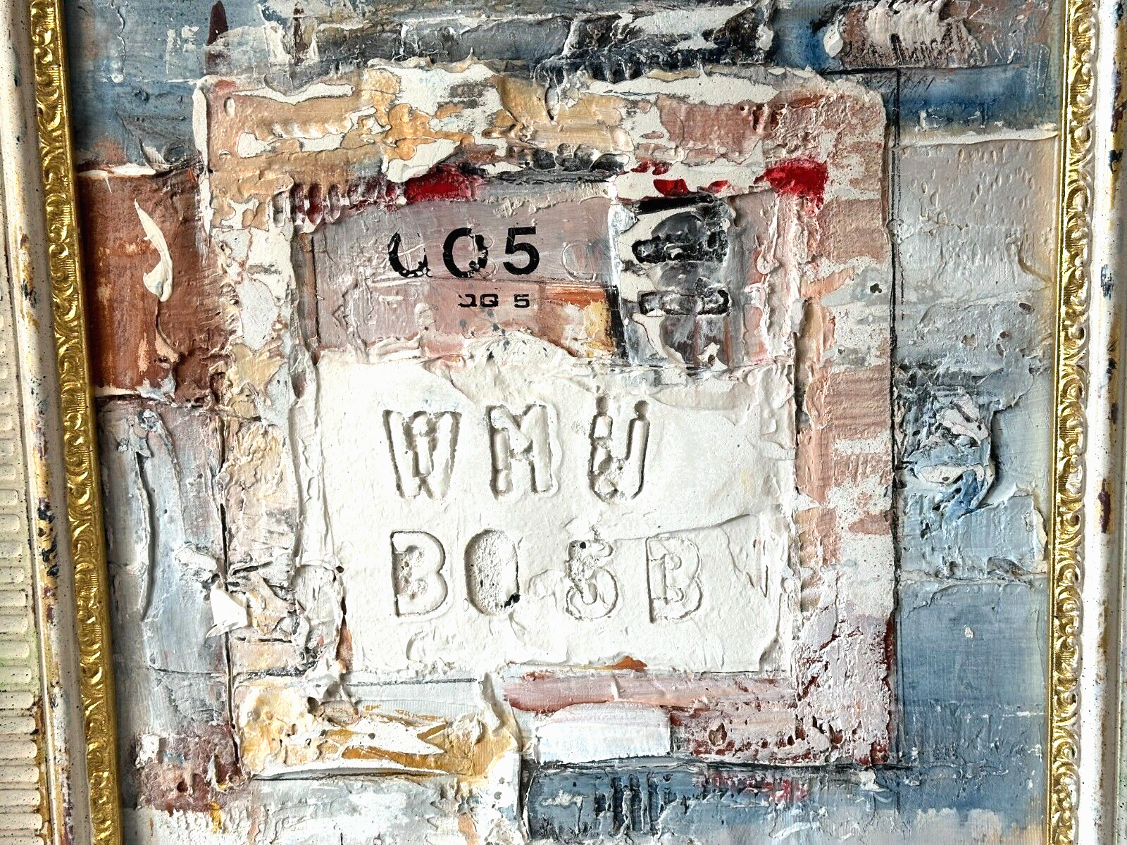 Nikola Zigon - Öl auf Leinwand Collage Mischtechnik - 2004 - gerahmt - signiert1