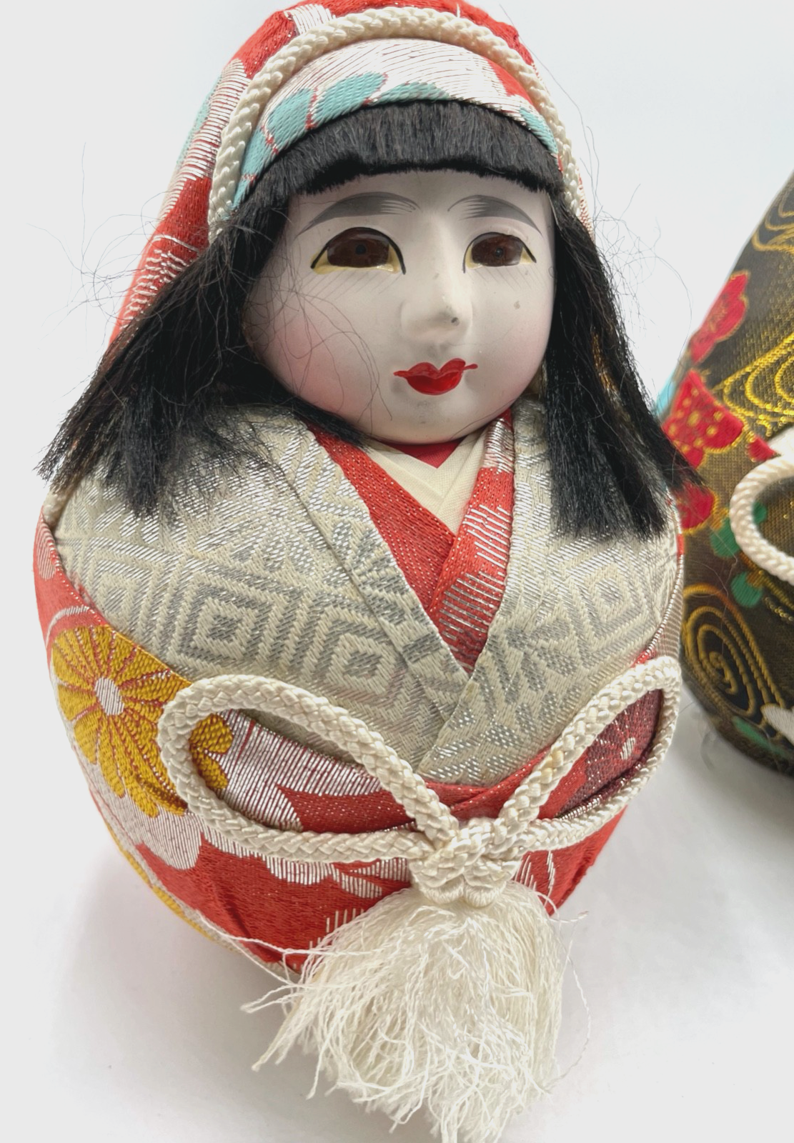 Vintage Japan Hime Daruma Dolls Glückspuppen Hochzeit Puppen Glück Wohlstand7