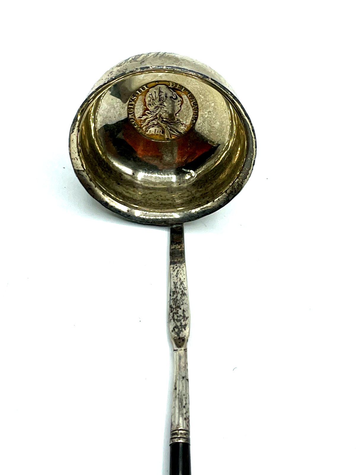 Antik edle georgische George III  Toddy Ladle Kelle Punsch Punschkelle Silber5