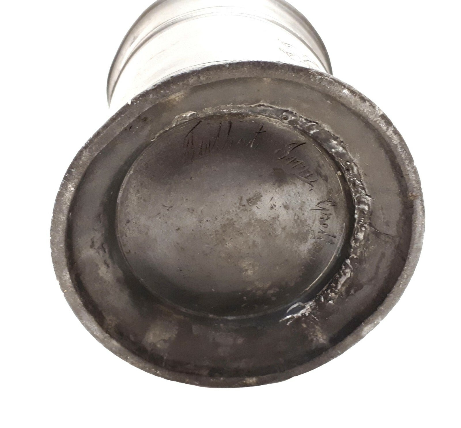 Ausschankgefäß Zinn - England London 1850 - Punziert - Monogramm graviert - 1L6