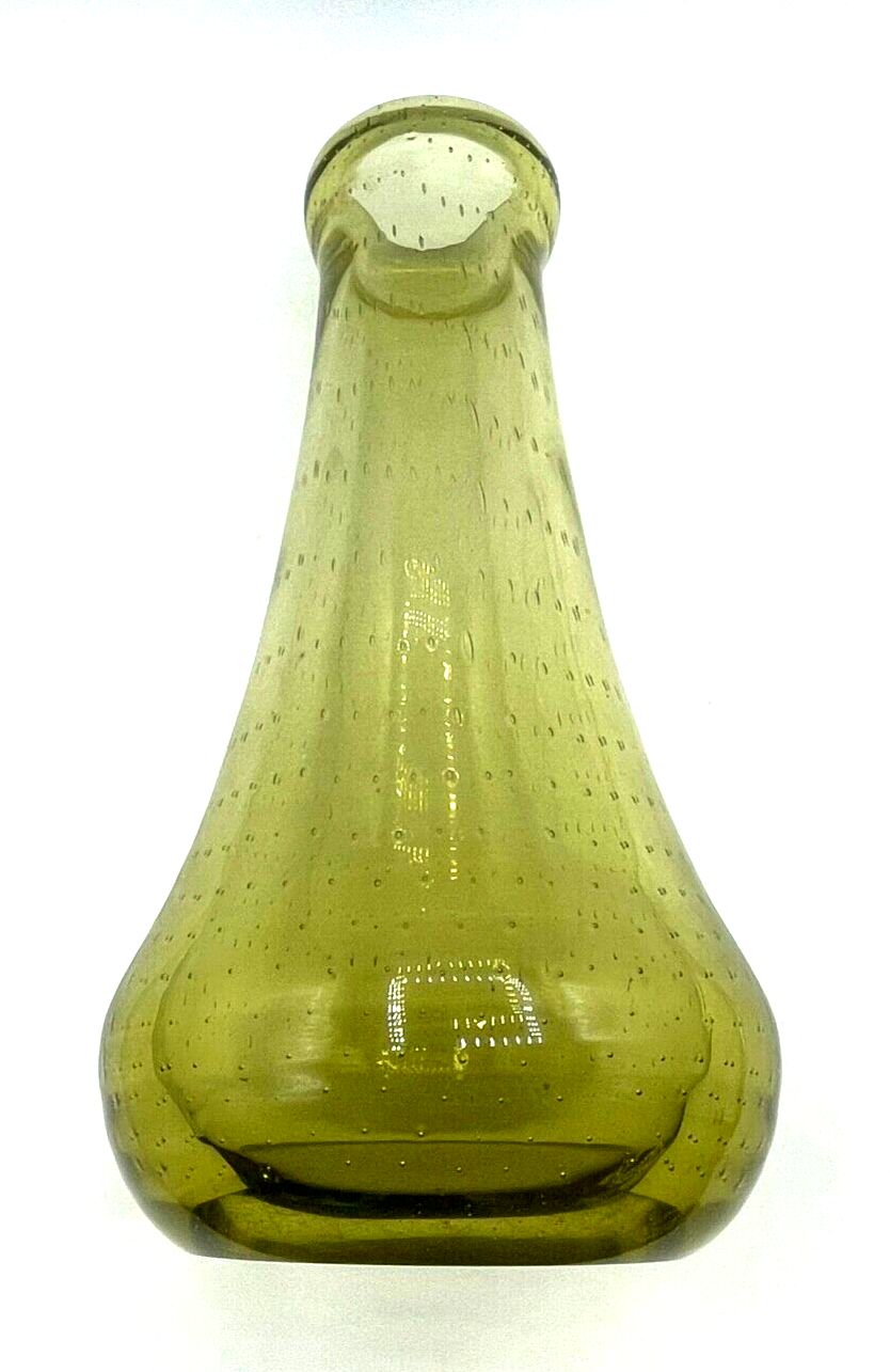 Antik WMF Perlora Glas Vase 30erJ - 40erJ schwer H 31,5 cm seltene Form + Farbe5