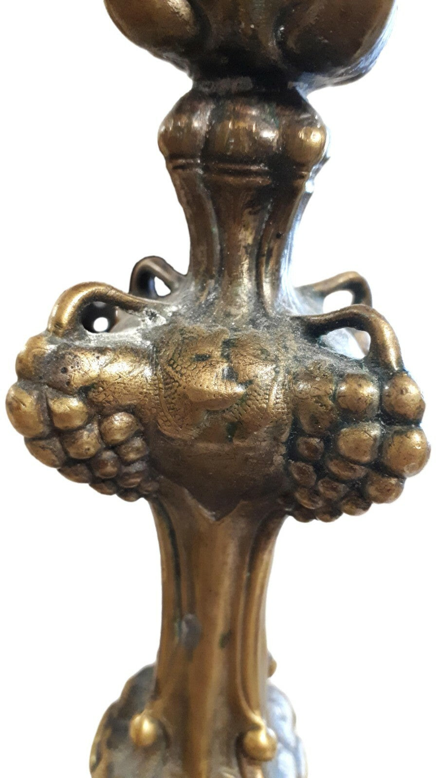 antiker Barockleuchter Kerzenhalter Kerzenständer - Messing Bronze Blech 4