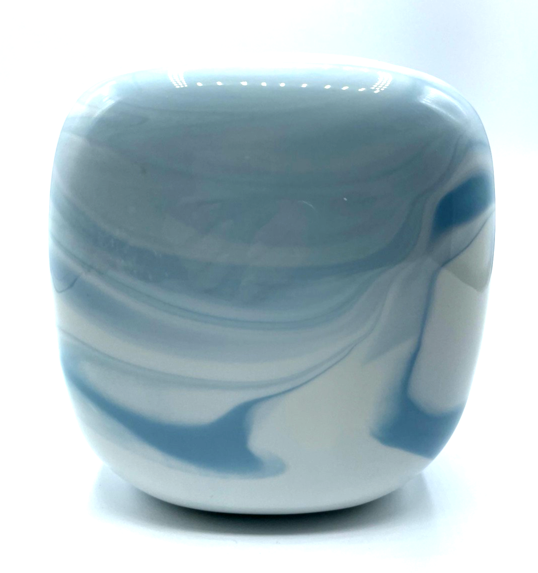 Rosenthal Porzellan Vase studio-linie Babyblau-Weiß Marble Queensberry H 18 cm0