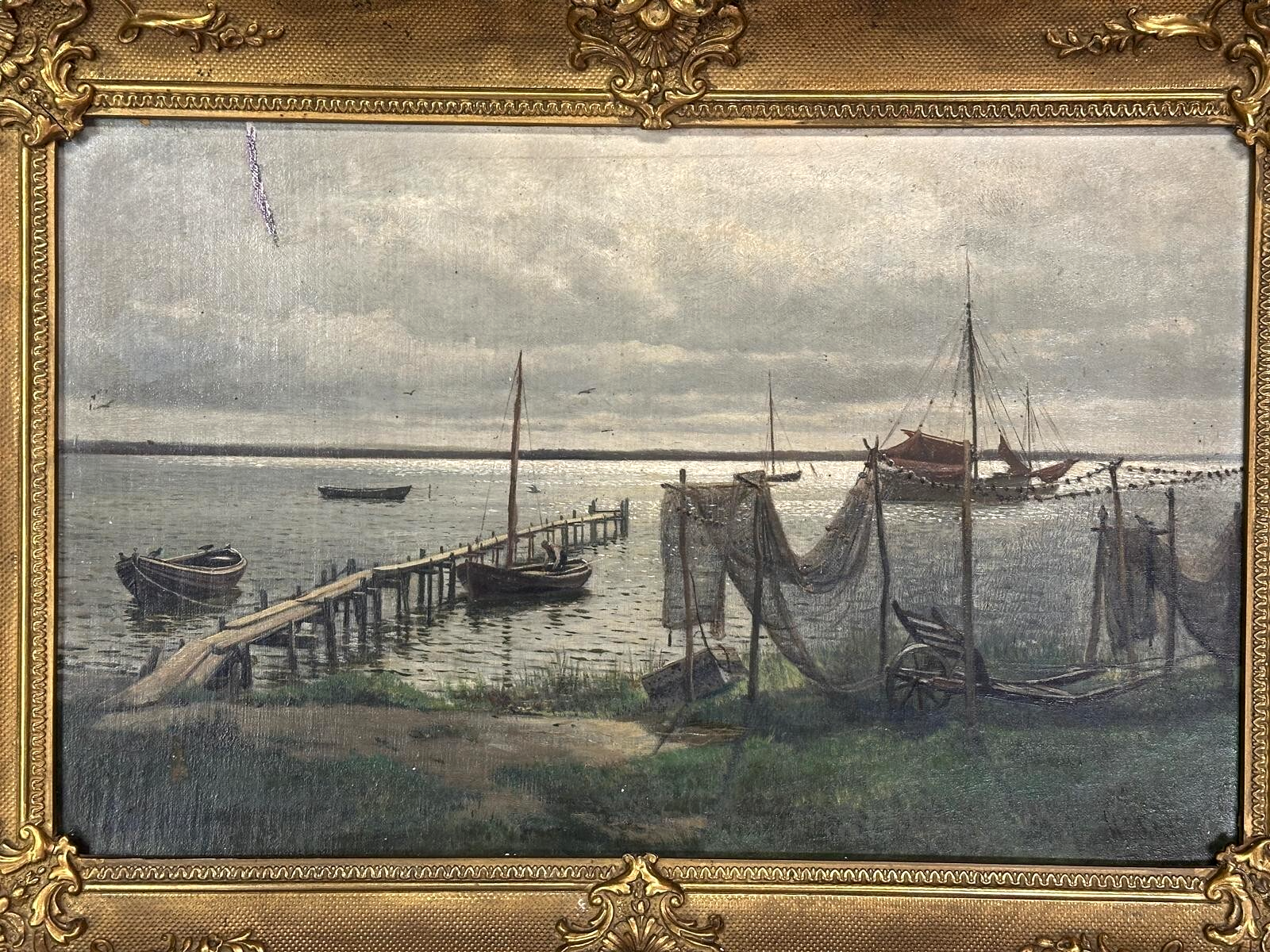 Hans Schleich - 1834-1912 - Insel Rügen - Öl auf Leinwand auf Platte - signiert1