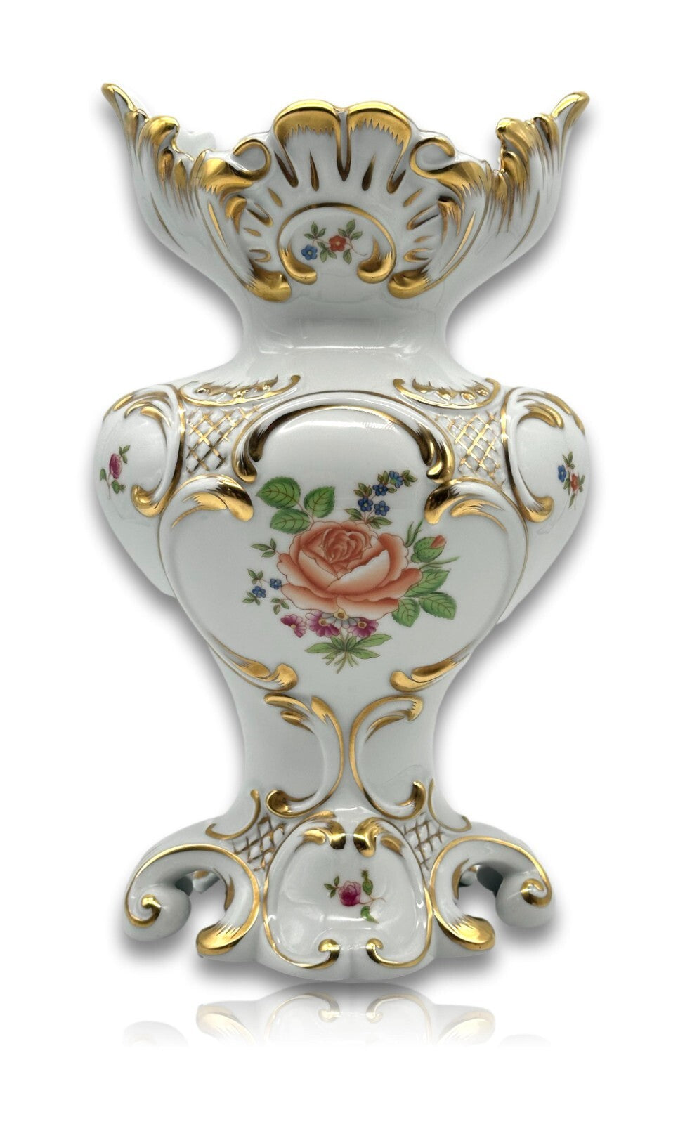 Herend 6663/PBR - Prunkvase Vase - Porzellan - Petit Bouquet De Rose Handbemalt0