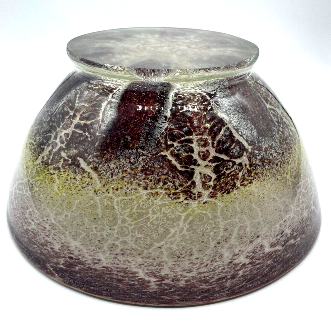 Antik IKORA Glas WMF Schale ungewöhnliche Form 1A Zustand Ø 25 cm H 12,5 cm6
