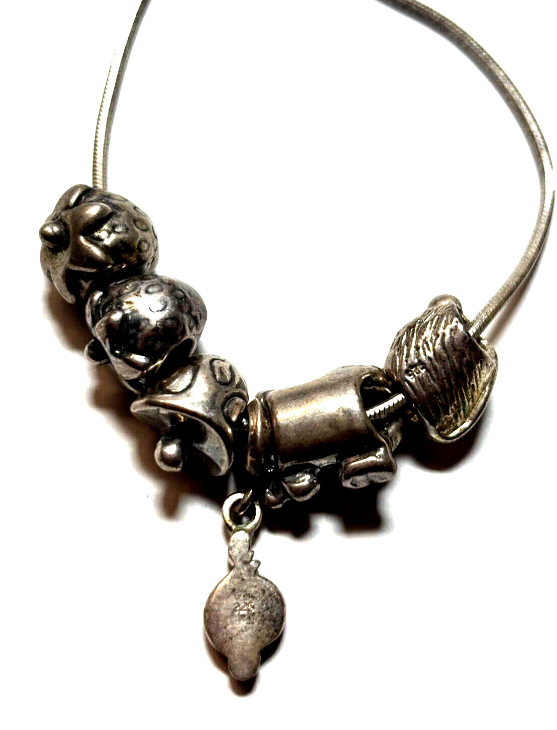 6 verschiedene 925 Silber Beads Charm Anhänger Silberanhänger gemischt neu1