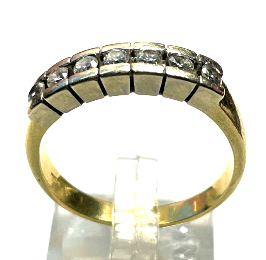 Solider massiver 750 Gold 18 K Ring 7 Brillanten 0,75ct. Ø 20 mm RG 63 Juwelier4