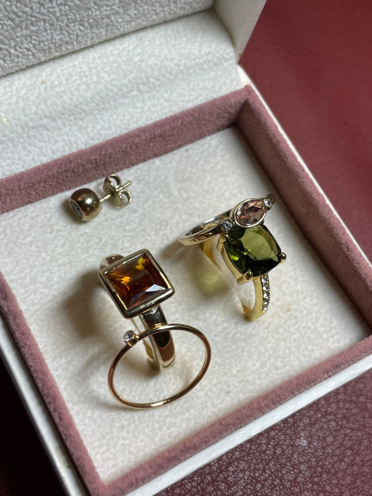 Konvolut Ringe Modeschmuck gemischt neuwertig mit Farbsteinen vergoldet PL2
