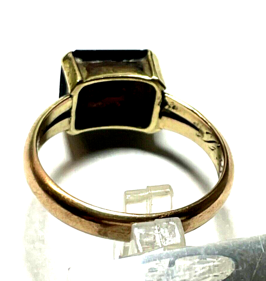 Antik 333 Gold 8 K Ring dunkel roter Granat Ø 20 mm RG 63 solide Qualität2