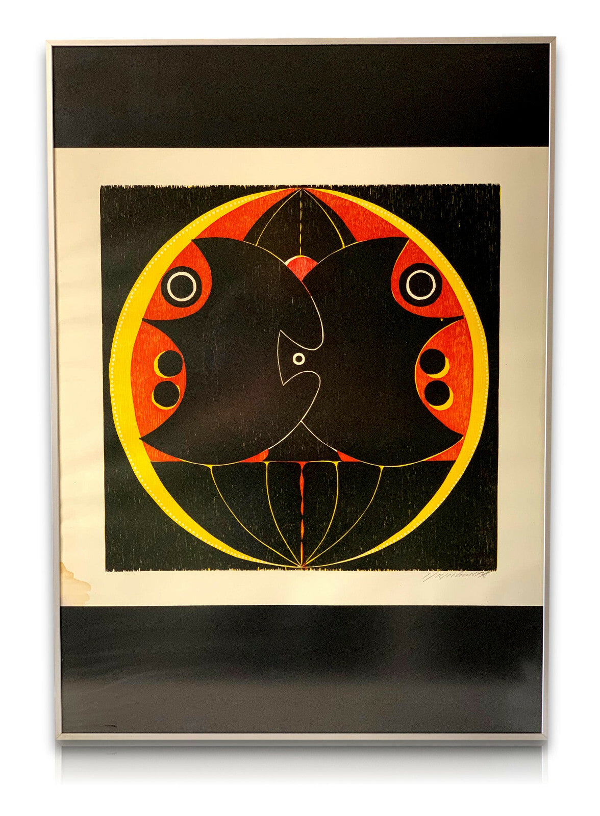 Manfred Degenhardt - Farbholzschnitt Papier - Handsigniert - gerahmt Acrylglas0