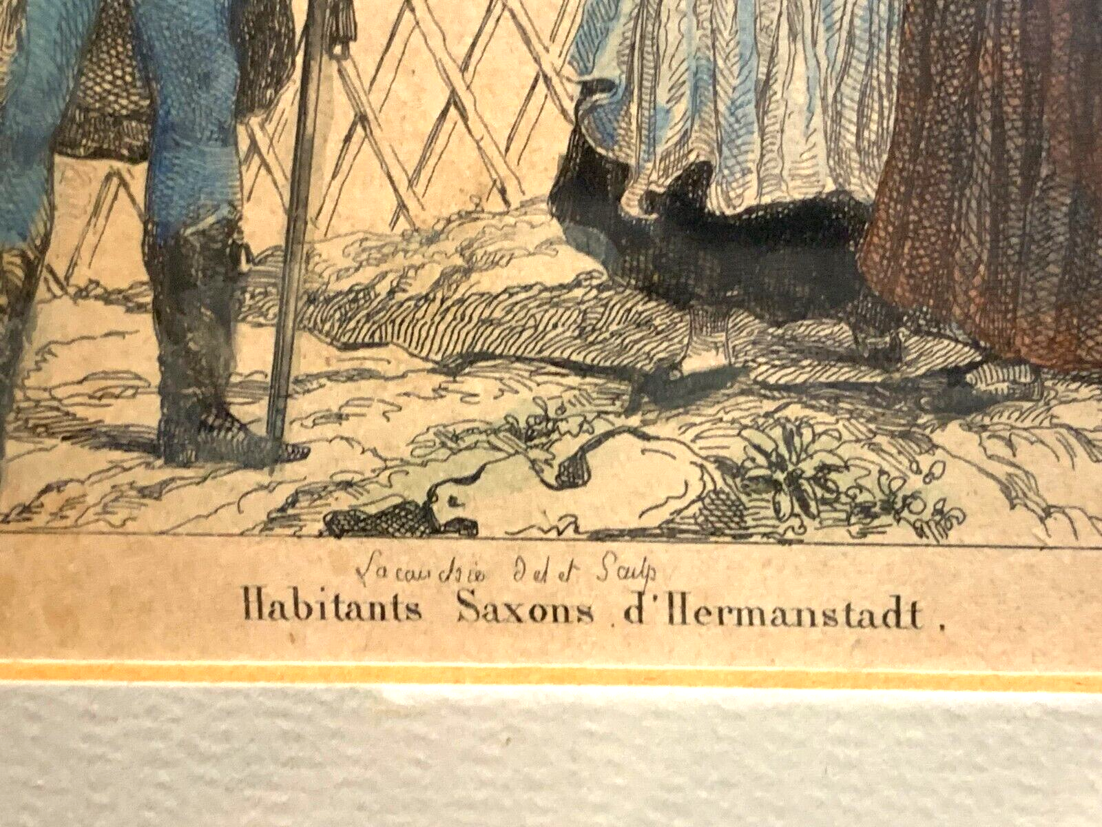 Alexandre Lacauchie - Kupferstich koloriert - Einwohner von Hermannstadt Sachsen5