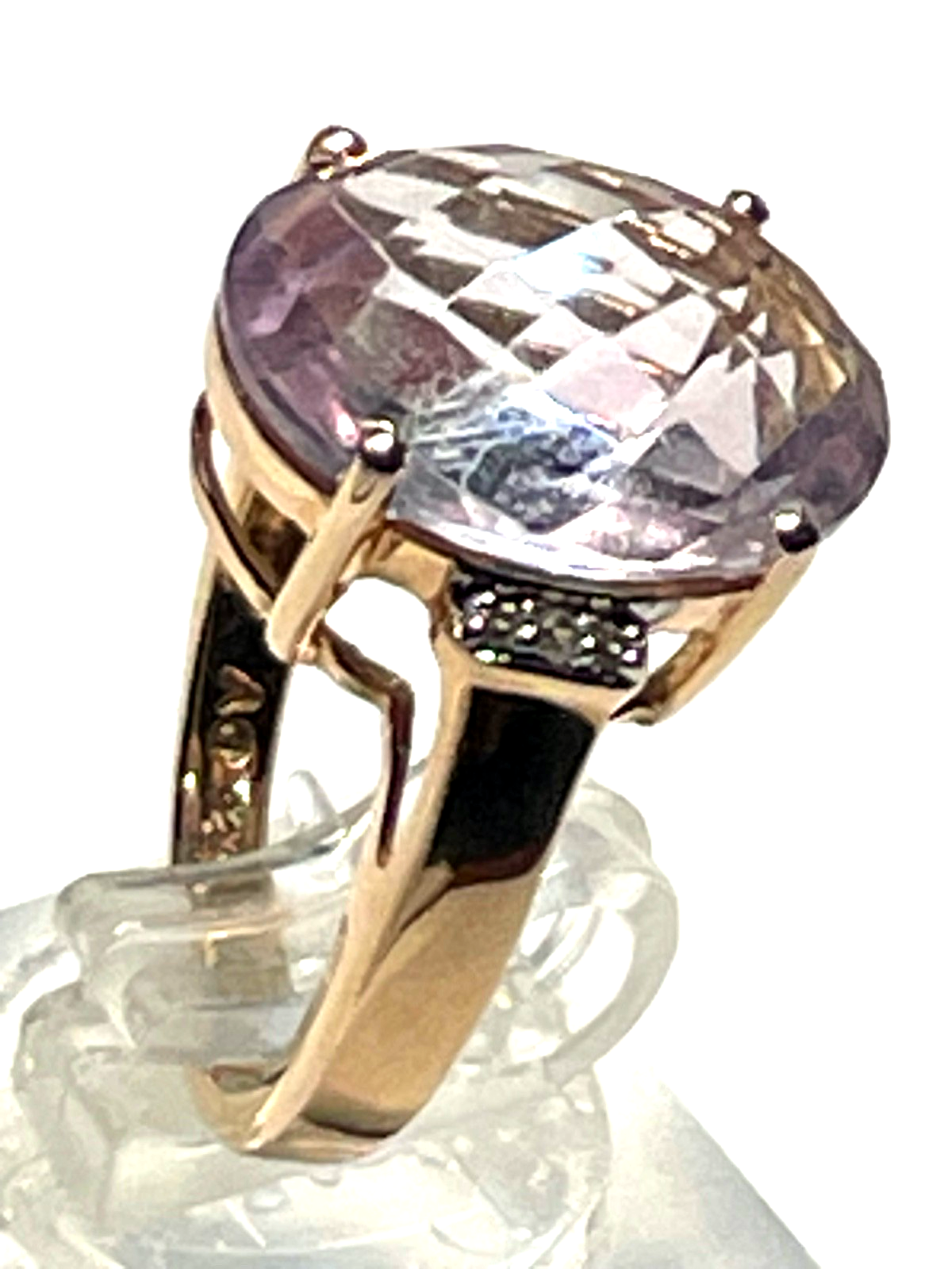 Neuwertiger Harry Ivens Ring 925 Silber rosé vergoldet mit Amethyst RG 50 Ø 15,95