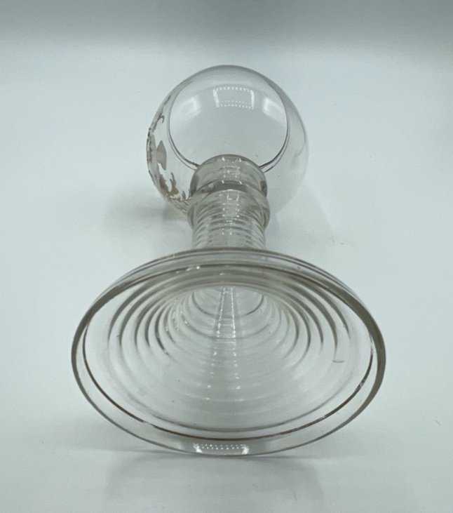 Antik Weinrömer Römer Weinglas handbemalt vor 1900 Historismus 18,2 cm hoch6