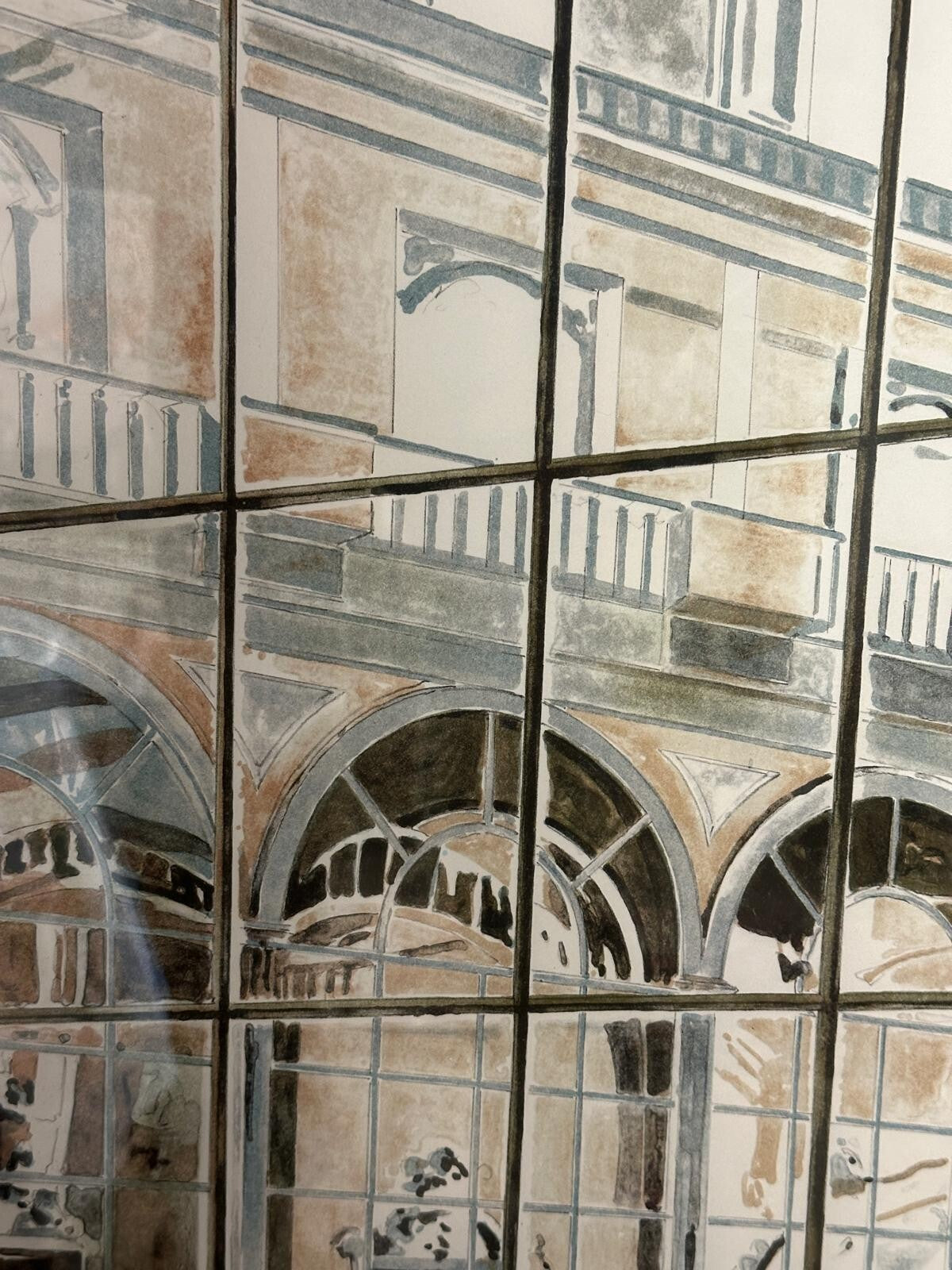 Michael Schreiber 1941-2012 - farbige Lithografie - Palzzo Rosso ´93 - Signiert11
