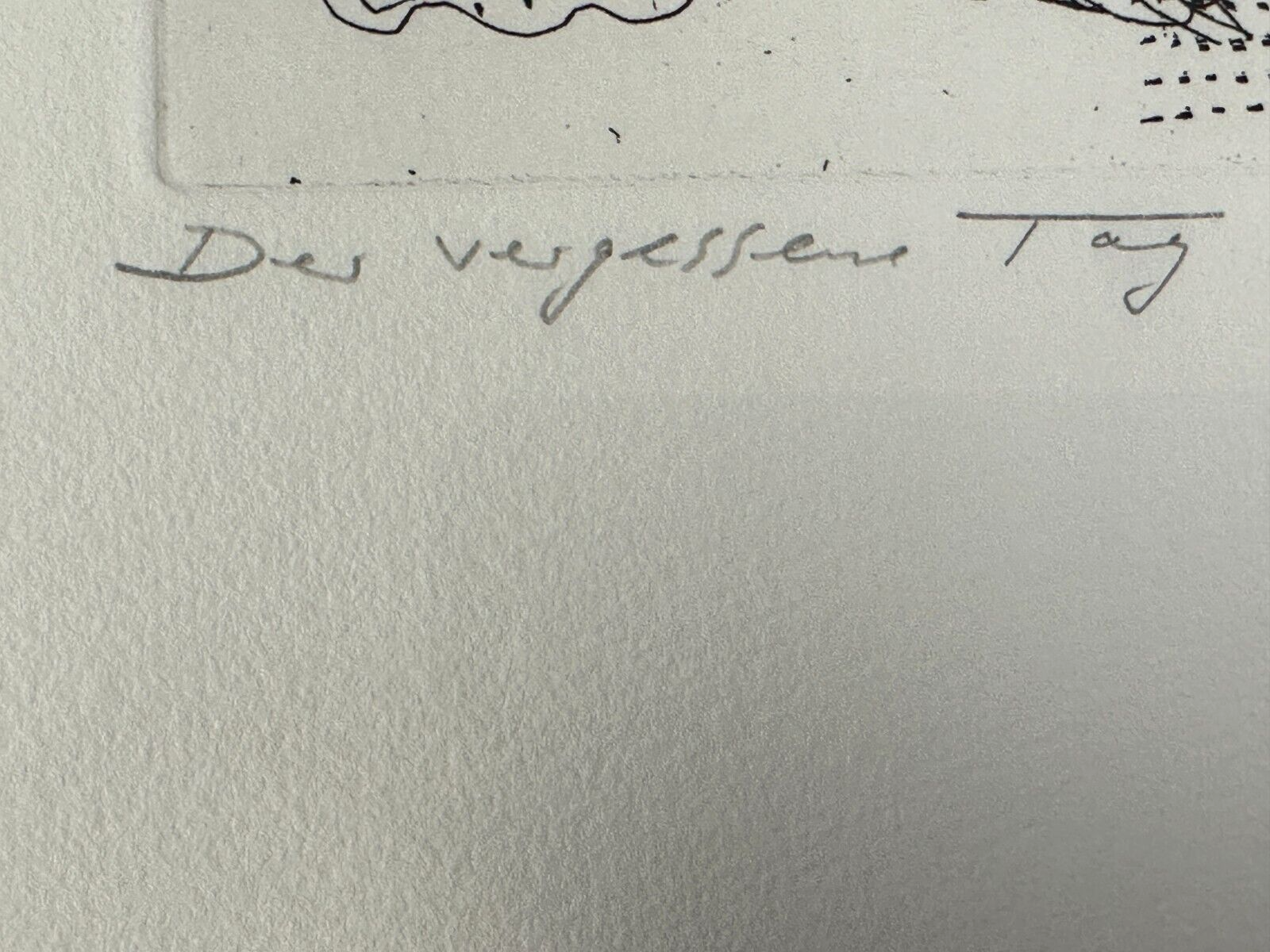Horst Peter Meyer - Radierung - 'Der vergessene Tag' - 1995 - Nummeriert 22/6010