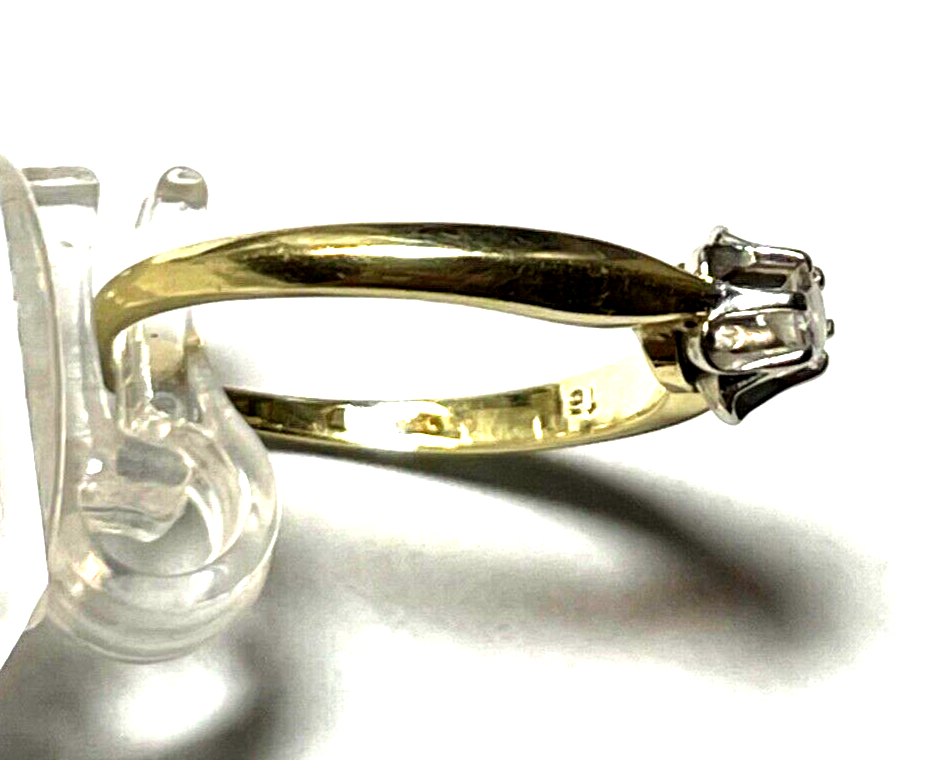 585 Gold 14 K Ring Vorsteckring Brillant 0,15 ct Ø 18,4 mm RG 58 Juwelier gepfl7
