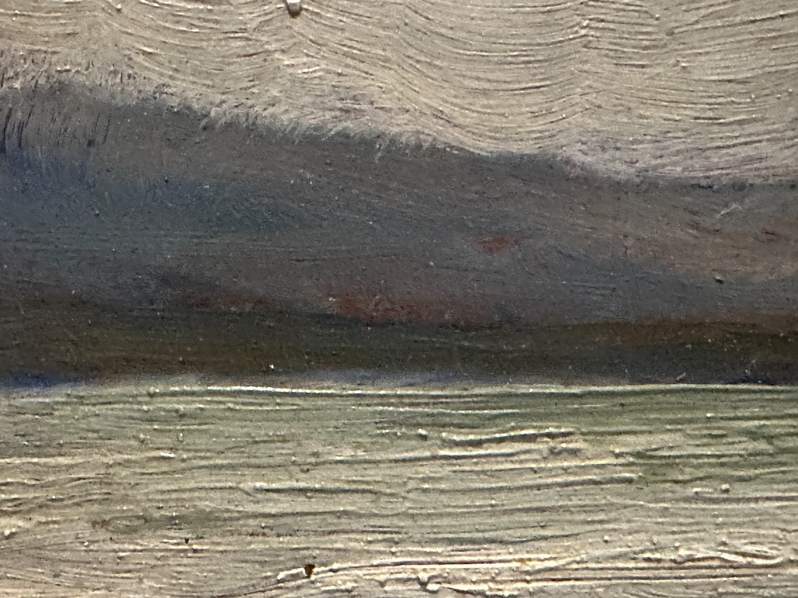 Malerische Uferlandschaft – Ölbild mit Himmel & Horizont – sign. Houze ?!9