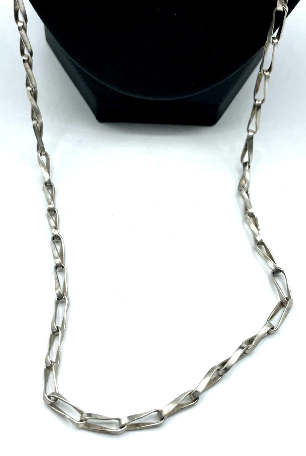 Solide 925 Sterling Silber Kette Design Muster  L 80 cm B 4 mm unisex top gepfl.2