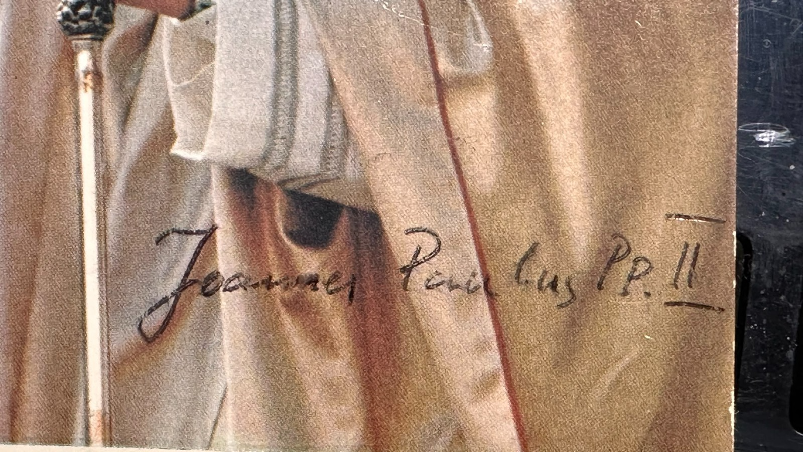 Papst Johannes Paul II. – original signierte Fotokarte mit Kugelschreiber3