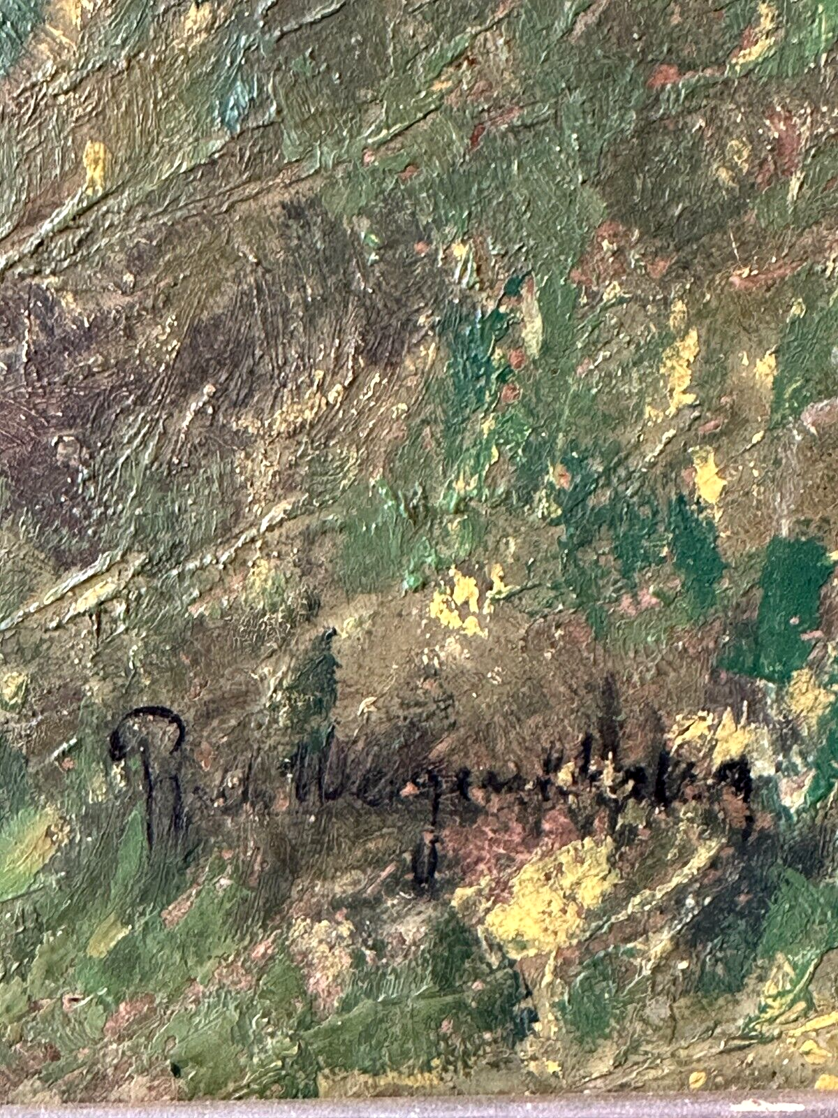 Wilhelm Mergenthaler 1878-? - Öl auf Karton - Berglandschaft - gerahmt signiert10