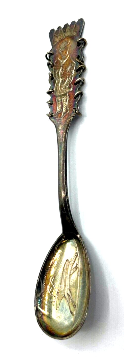 Vintage Copenhagen Löffel Silber Bolidensilver Samen Motiv Silver Spoon Sweden 21