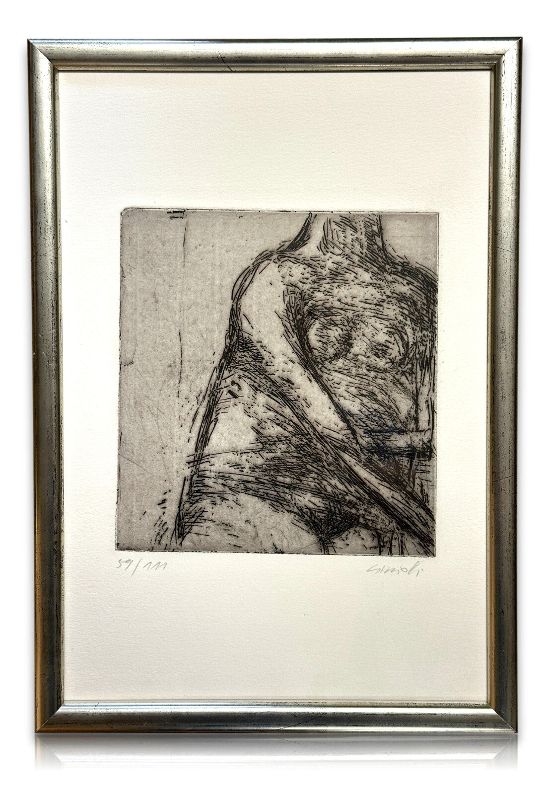 Emil Cimiotti - Radierung - Untitled - gerahmt hinter Glas - signiert nummeriert0