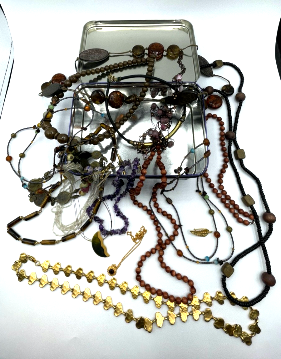 Konvolut Nr. 1A Ketten Modeschmuck gemischt sehr gepflegt vintage + neu1