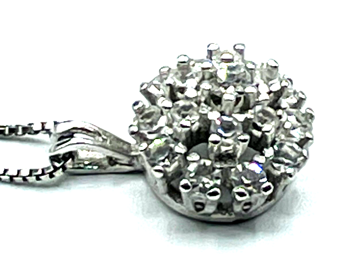 Eleganter Weißtopas Entourage Anhänger an 45 cm Venezianerkette 925 Sterling4