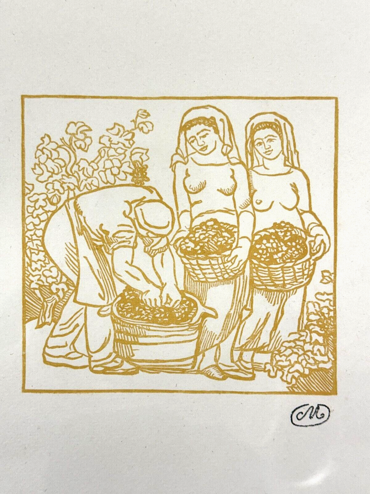 Aristide Maillol - Holzschnitt - 'Die Ernte' - gerahmt hinter Glas - Monogramm1