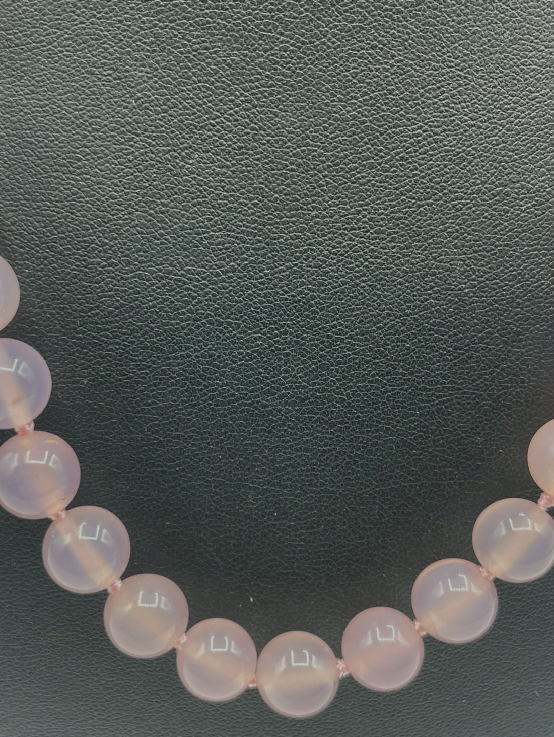 AAA Qualität Rosenquarz Kugelkette mit 925 Silber Karabiner Ø 10 mm L 44 + 4 cm1