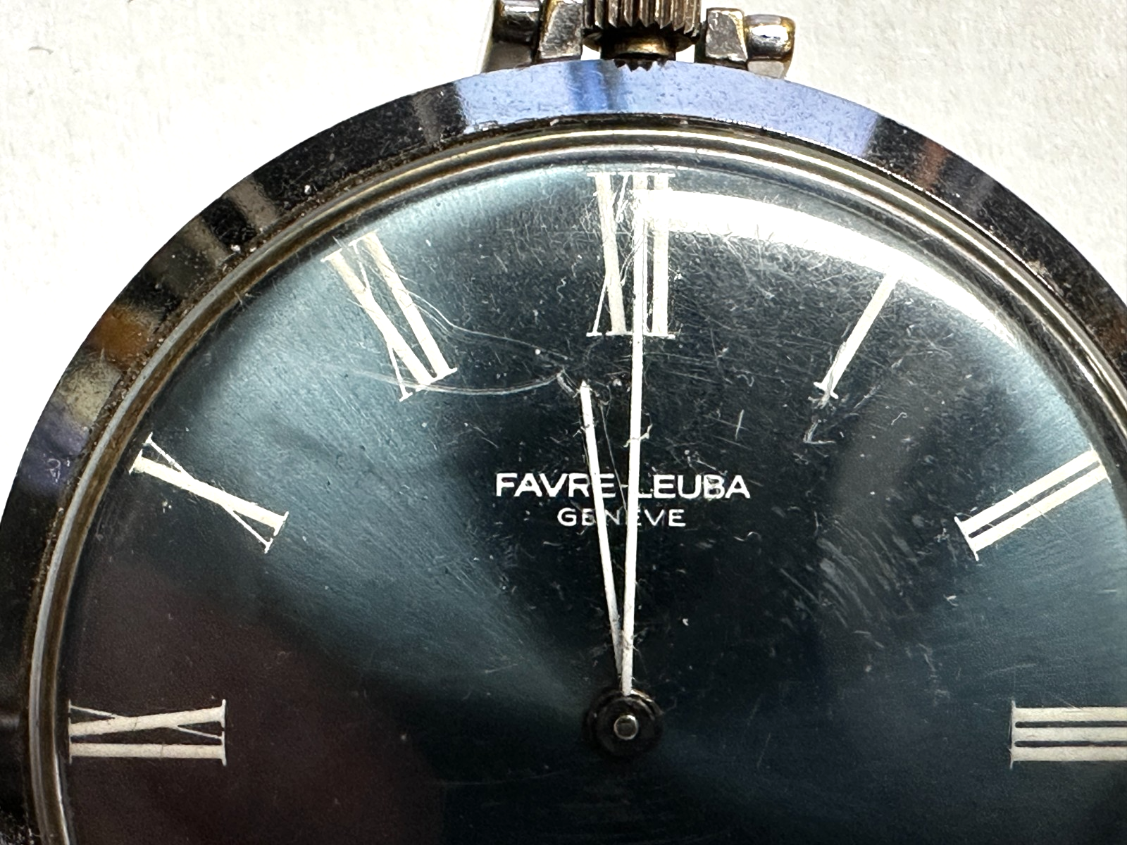 Favre-Leuba Geneve - Schweiz - Taschenuhr - römische Ziffern - Uhrwerk läuft6