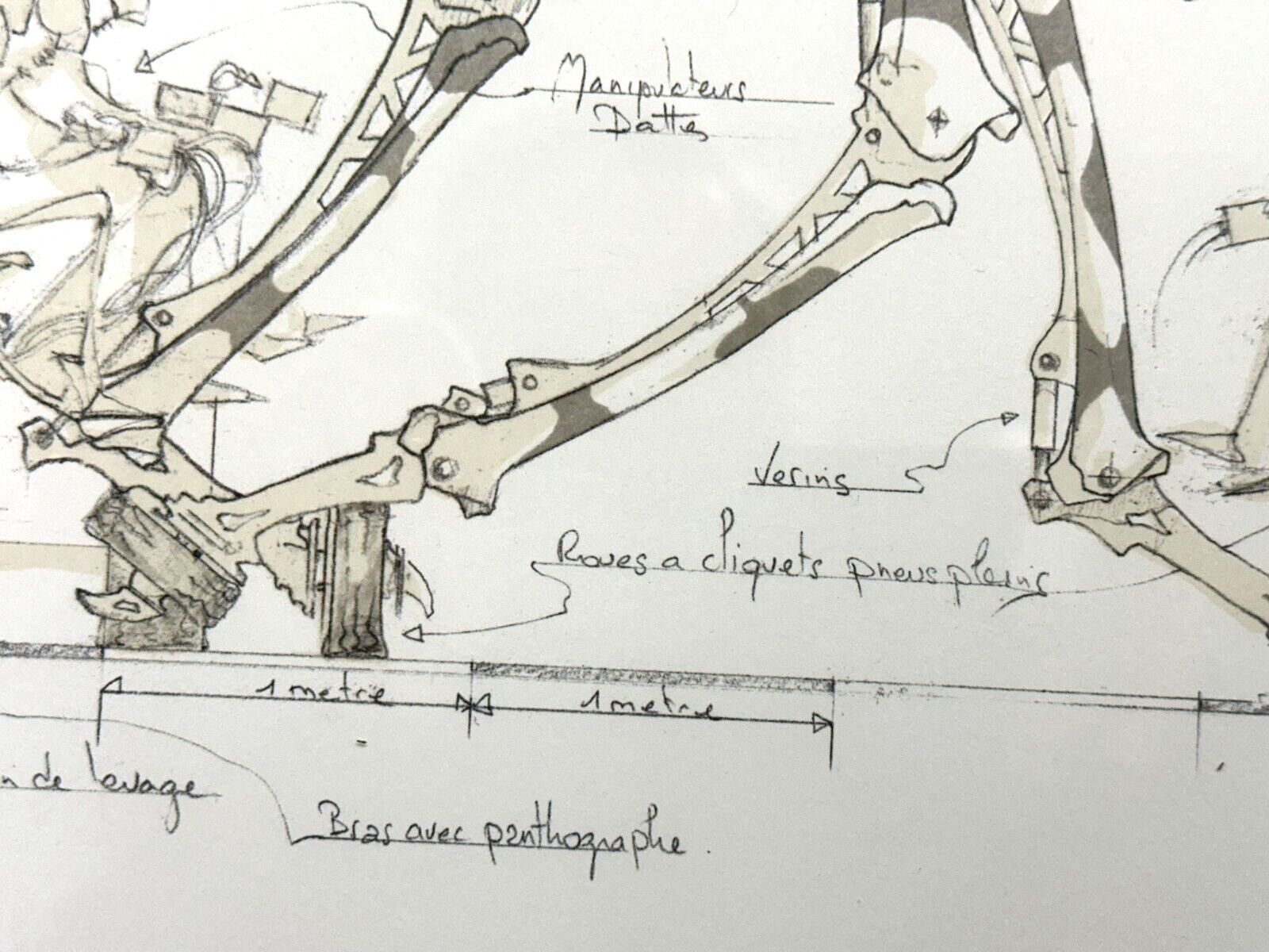 François Delarozière - Lithographie - 'L'araignée géante' - Steampunk - sign.14