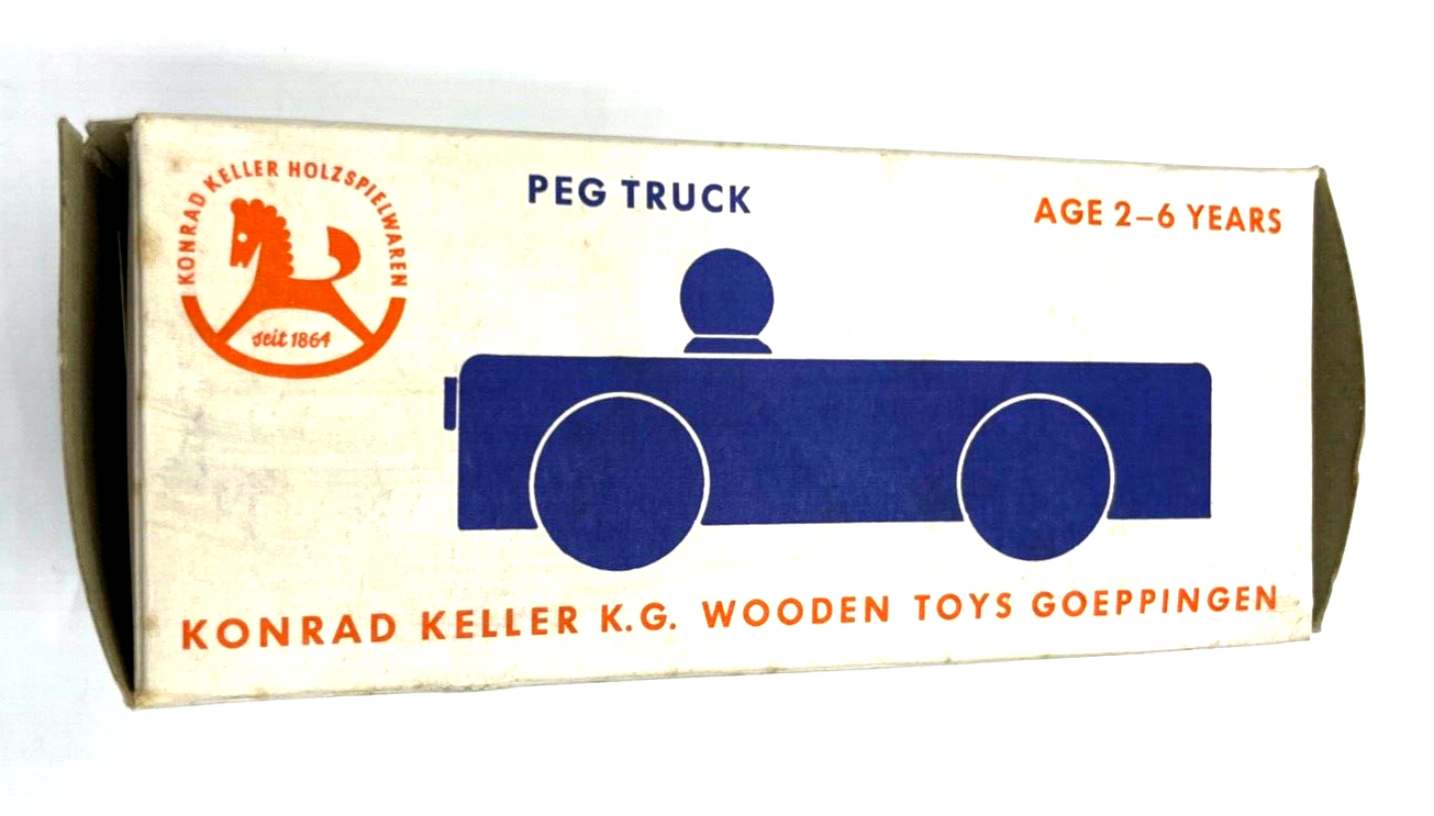 Vintage spiel gut Holzspielzeug PKW 894 Konrad Keller KG Göppingen ovp unbenutzt7