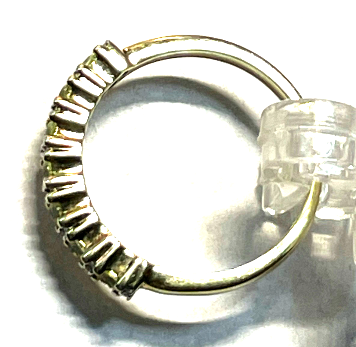 585 Gold 14 K Ring Brillanten grüner Padparadscha Saphir  Ø17,8mm RG 56 Juwelier5