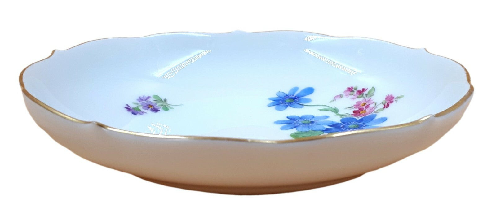 Meissen Porzellan - Servier Schale Schälchen - Blumendekor - Goldrand 30er Jahre4