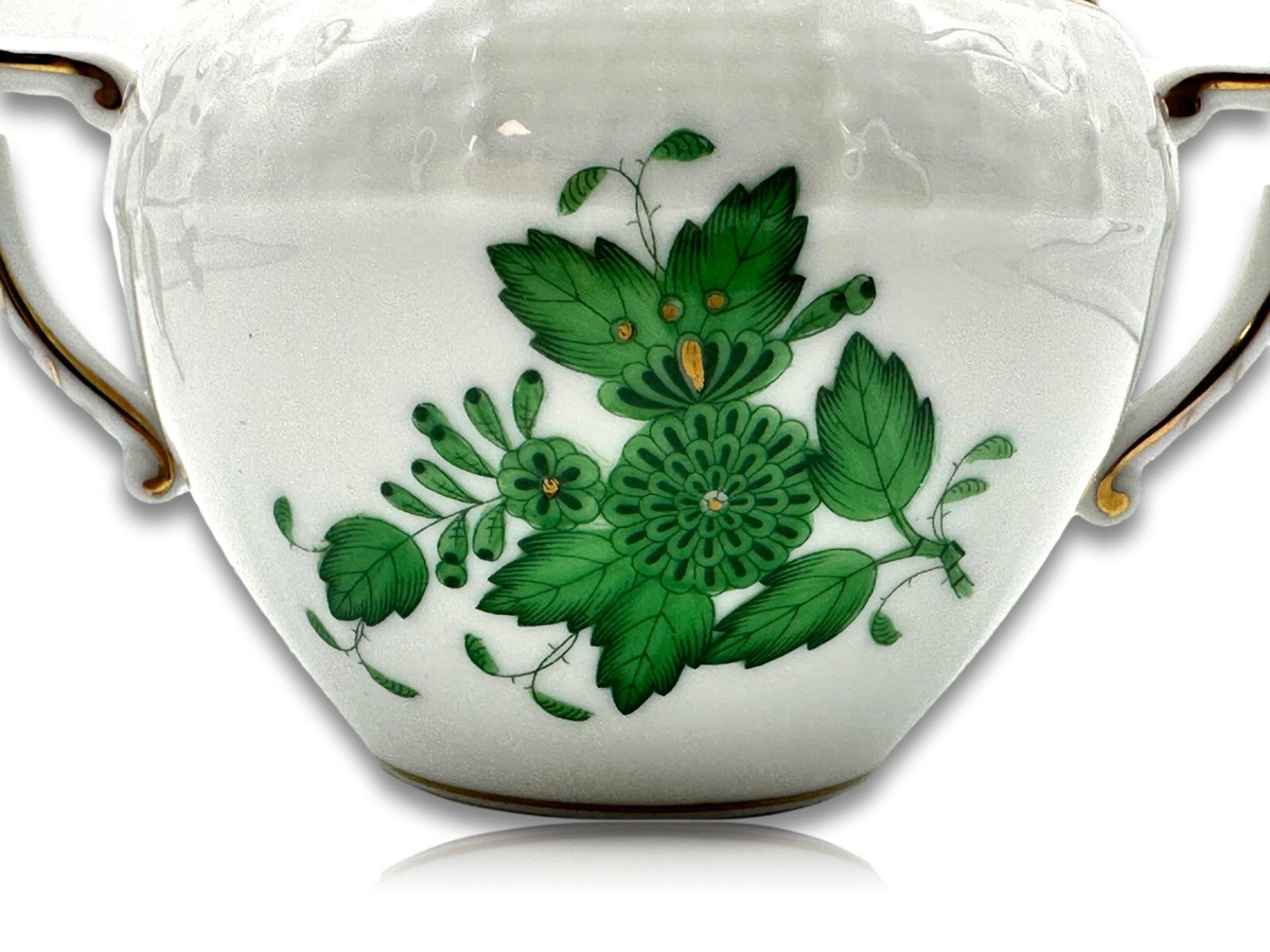 Herend 665 AV - Zuckerdose - Porzellan - Apponyi Green - Handbemalt - Ungarn2