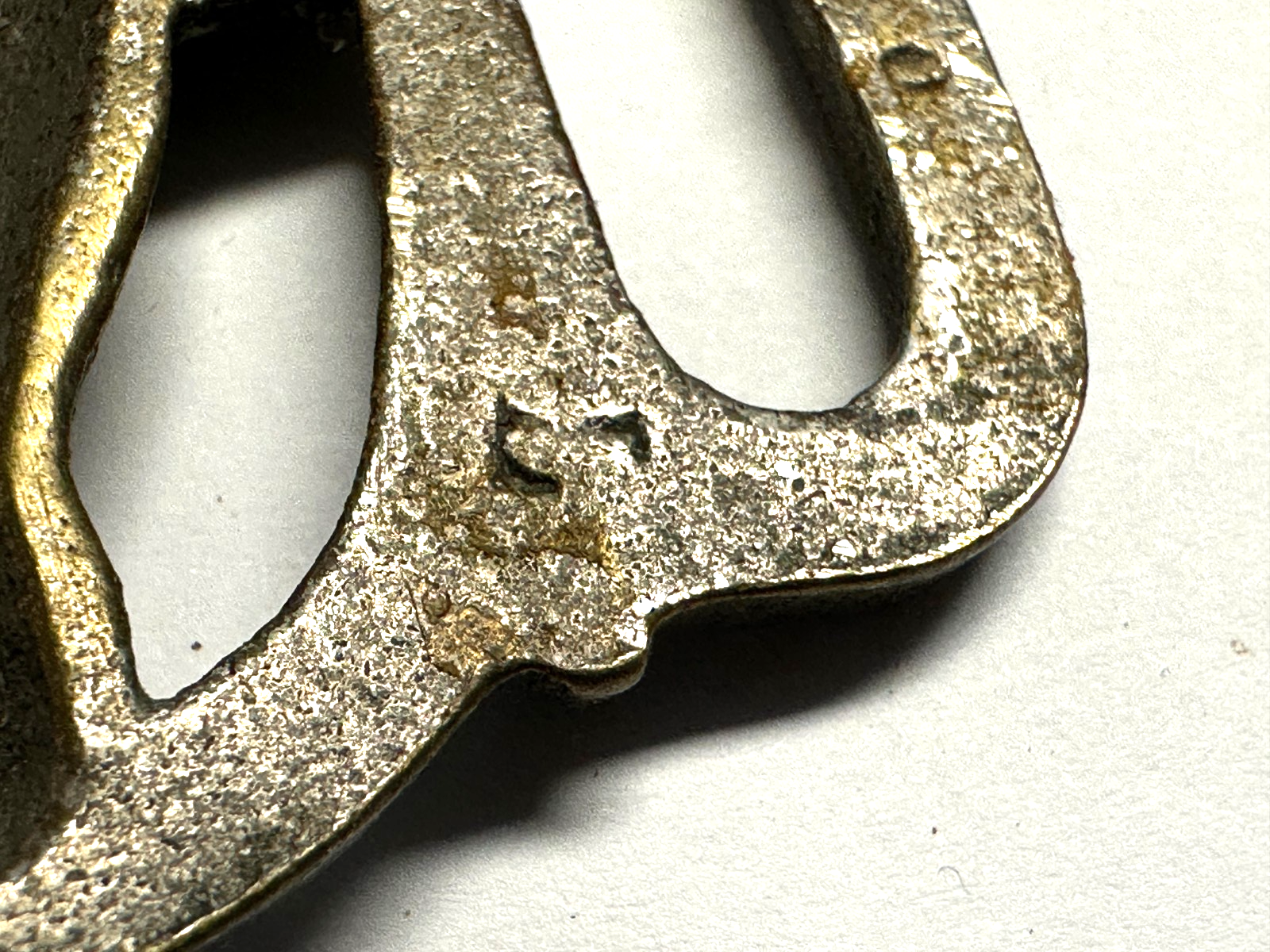 Metzger Zunft-Koppelschließe um 1920/30 – Doppel-Stierkopf - Schlangen-Haken14