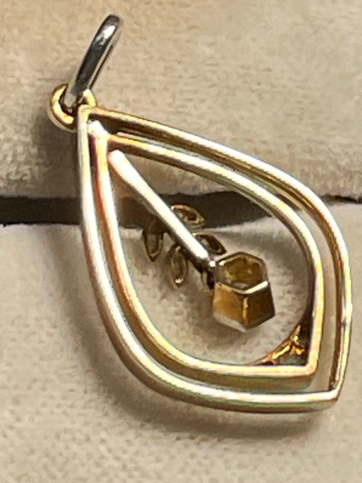 585 Bicolor Gold Art Déco Anhänger 10 Altschliff Brillanten Rosenschliff Juwelie7