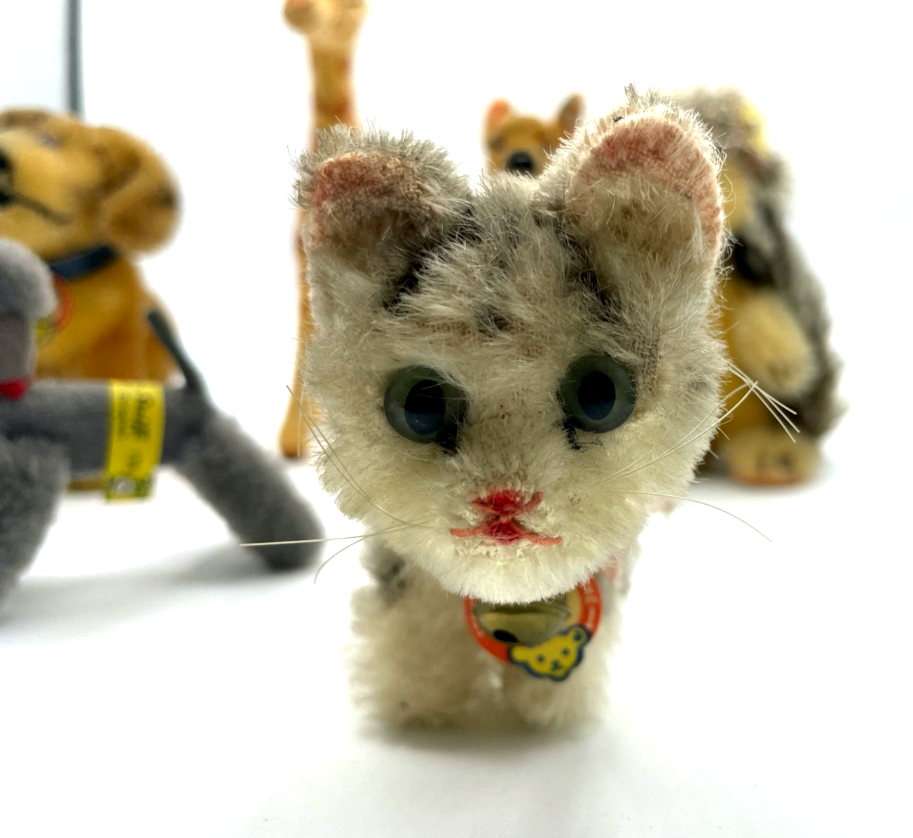 6 vintage Steiff Tiere mit Knopf Schild Glöckchen top gepflegtes Konvolut5
