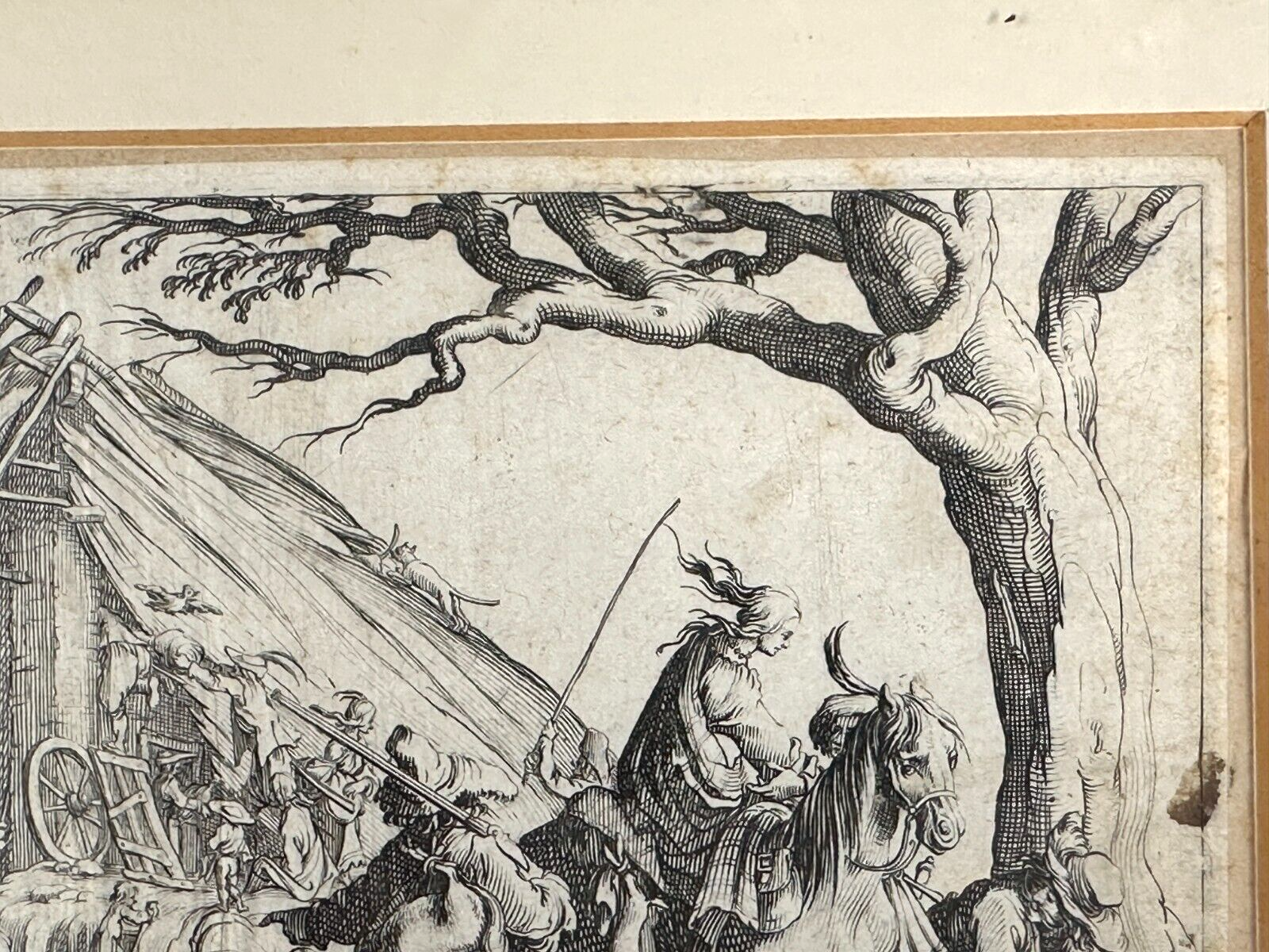 Jacques Callot 1592–1635 - Radierung - 'Les Bohémiens' - Die Zigeuner ca 16204